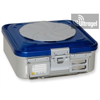   Sterilization box with 2 valves, blue, perforated (285x280x100/135/150/200mm) - Barrier