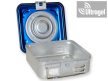 Sterilization box with 2 valves, blue, perforated (285x280x100/135/150/200mm) - Barrier