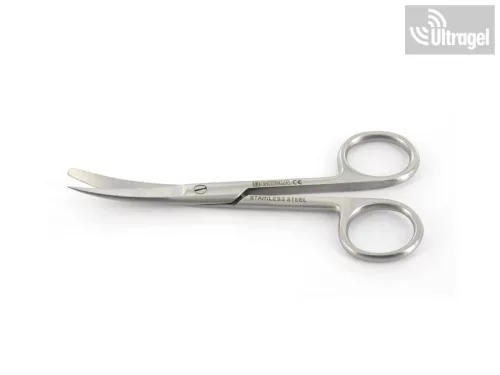 Sebészeti olló - hajlított - tompa/hegyes - 18cm 