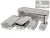 Stainless steel instrument box - with handle - multiple sizes