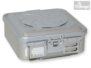 Sterilisation box with 1 valve, grey (285x280 / 260mm) - Barrier