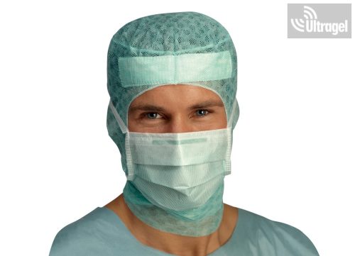 Mölnlycke Sebészi operációs párátlanítós maszk orrmerevítővel  4238