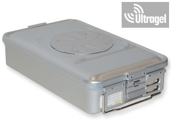 Sterilization box with 1 valve, grey (465x280x100/135/150/200mm)