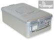Sterilization box with 1 valve, grey (465x280x100/135/150/200mm)