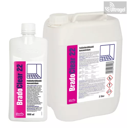 BradoClear 22 aldehidmentes felületfertőtlenítő - 5000ml