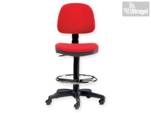 Orvosi szék, forgószék - piros, LÁBTARTÓ gyűrűvel 45222