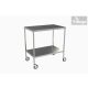 Rozsdamentes műszerkocsi, 2 polcos 80*50 műszerasztal Villard