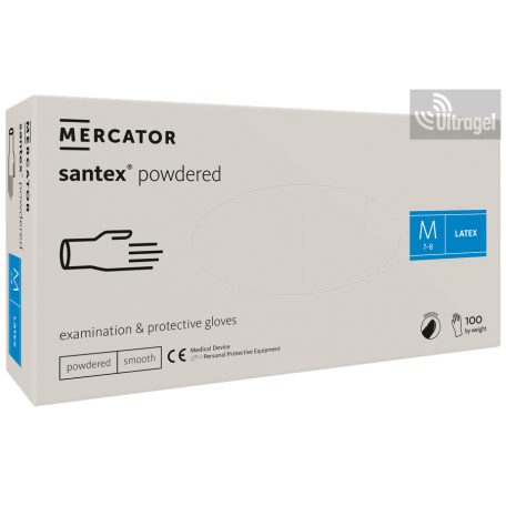 Mercator santex®  latex, púderes vizsgálókesztyű