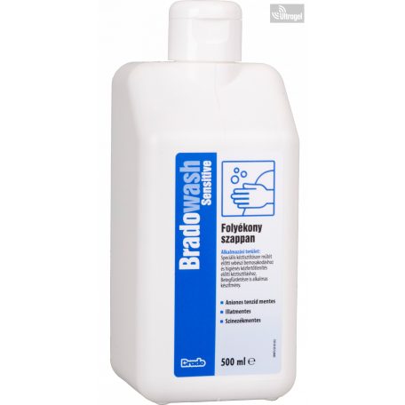 BradoWash Sensitive fertőtlenítő folyékony szappan és betegfürdetőszer - 500 ml 