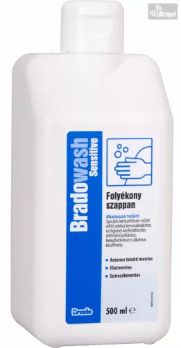 BradoWash Sensitive - Fertőtlenítő folyékony szappan és betegfürdetőszer - 500 ml 