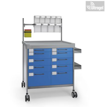   Aneszteziológiai és kötöző kocsi - INSAUSTI 3934B - 900x630mm