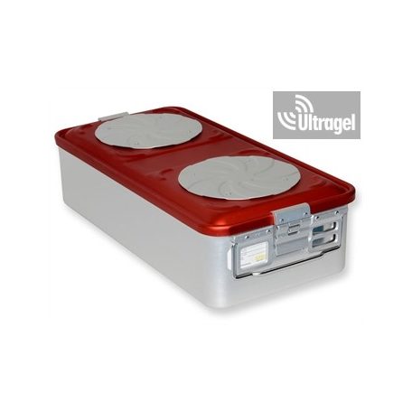 Sterilizáló doboz, 2 szeleppel, piros (580x280x100/150) - Barrier