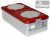 Sterilisation box with 2 valves, red (580x280x100/150) - Barrier