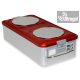 Sterilisation box with 2 valves, red (580x280x100/150) - Barrier