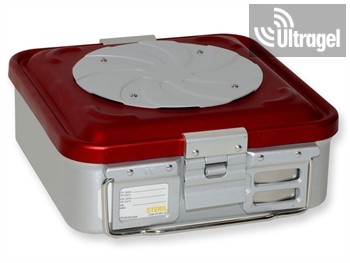 Sterilizáló doboz, 1 szeleppel, piros (285x280x100/135mm) - Barrier