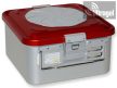 Sterilisation box with 1 valve, red (285x280x100/135mm) - Barrier