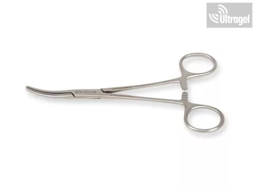 Tampon fogó Crile hajlított - 16cm