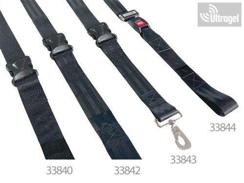 Bed latch strap - 2 pieces, black