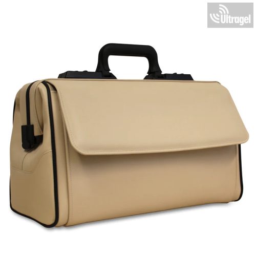  Orvosi táska Dürasol RUSTICANA 2 nagy zseb - marhabőrből, (43 x21x27cm) BÉZS