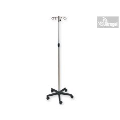   Infúziós állvány - 4 akasztós, rozsdamentes, műanyag talp