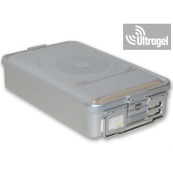   Sterilisation box with 1 valve, grey, 465x280x100 /135/150/200mm