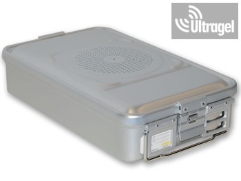 Sterilisation box with 1 valve, grey, 465x280x100 /135/150/200mm