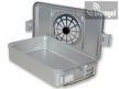 Sterilisation box with 1 valve, grey, 465x280x100 /135/150/200mm