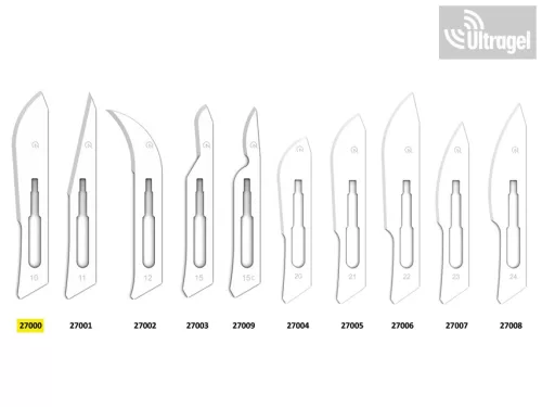 Scalpel blades stainless steel, individually packed Nr.10 - Nr.24