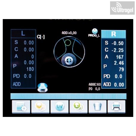 Dioptriamérő nyomtatóval, PD, UV és kék fény méréssel - CHAROPS CLM - 1C
