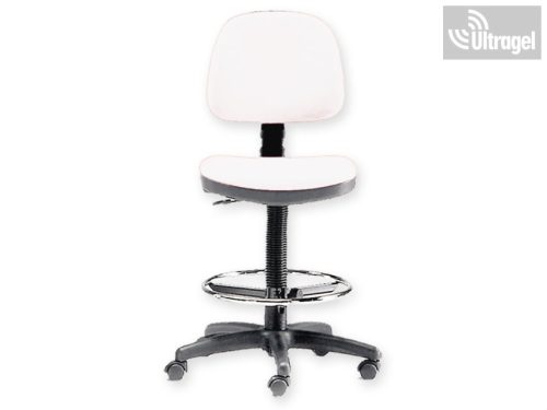 Orvosi szék, forgószék - fehér, LÁBTARTÓ gyűrűvel 45221