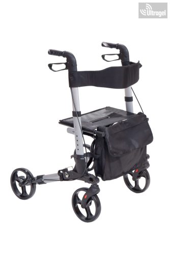 Járókeret, rollátor összecsukható, szövet táskával és ülőlappal  - 120kg