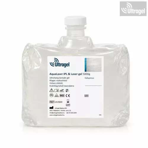 IPL & Laser gél - AquaLaser 5000 gr lágy ballonban - RF, HIFU és EMS kezelésekhez: