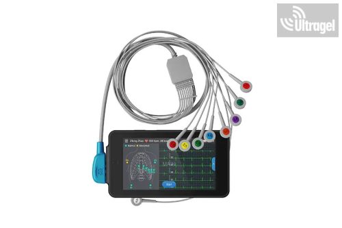 PCECG-500 hordozható EKG, 12 elvezetés nyugalmi EKG 