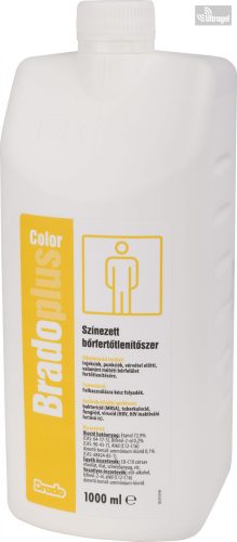 BradoPlus Color kéz és bőrfertőtlenítő - színezett, 1000ml           