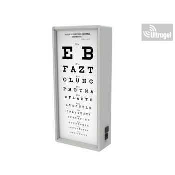   Kettessy Látásvizsgáló VÍZUS tábla - 1 oszlopos, 5m, BETŰS