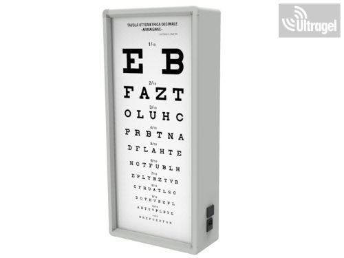 Kettessy Látásvizsgáló VÍZUS tábla - 1 oszlopos, 5m, BETŰS