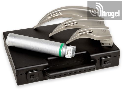 Laringoscope set, 3 blades, fibre optic F.O. LED 2.5V or 3.5V
