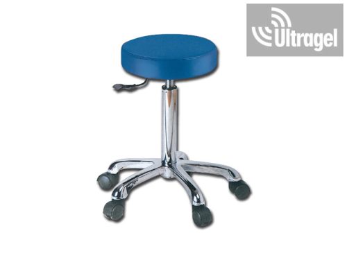 Laborszék, Vizsgálószék kerekes, műbőr, krómozott lábakkal, 5 színben