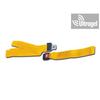 Bed latch strap for stretcher - 3 pieces, yellow