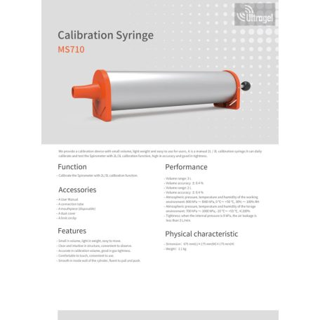 Spirometer calibration pump MS710 - 3L