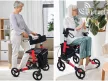 Járókeret, rollátor, összecsukható, szövet táskával és ülőlappal - COMPACT - 136kg
