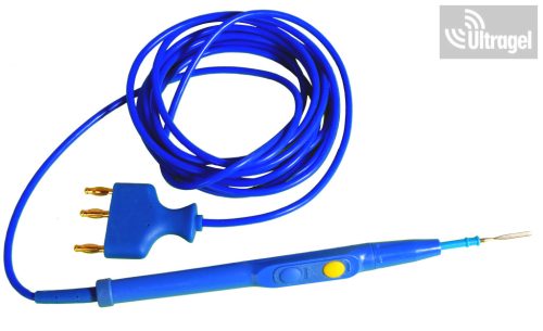 Kétkapcsolós STERILIZÁLHATÓ 3m  VALLEYLAB/GIMA kés elektródával nagyfrekvenciás kézidarab elektróda nyél