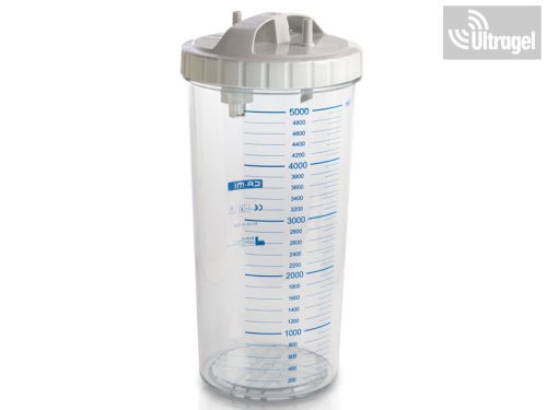 Suction tank with lid 1, 2 and 5l - sterilizable to 143°C