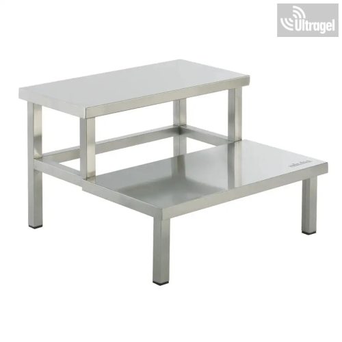 Műtőzsámoly / Betegfellépő - 2 lépcsős, ROZSDAMENTES - Exclusive, 100kg