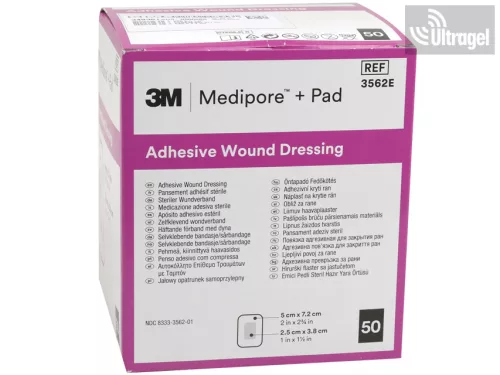 3M MEDIPORE™+PAD steril szigetkötszer sebtapasz 5x7cm  3562E