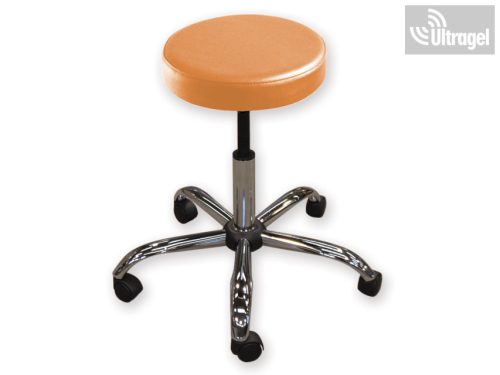 Laborszék, Vizsgálószék, kerekes, műbőr, krómozott lábakkal, 6 színben 
