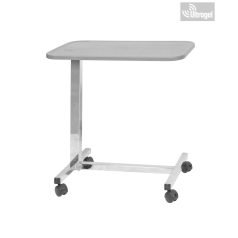   Kórházi reggeliző asztal / Ágyasztal, hidraulikusan állítható magasságú 72-106cm - króm