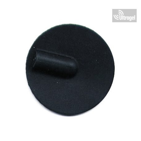 Physiotherapy silicone electrode 50mm dia - 2mm sleeve with connector