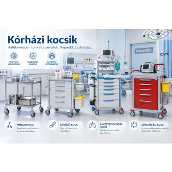 Műszerkocsi / Kötöző kocsi / Aneszteziológiai kocsi / Sürgősségi kocsi