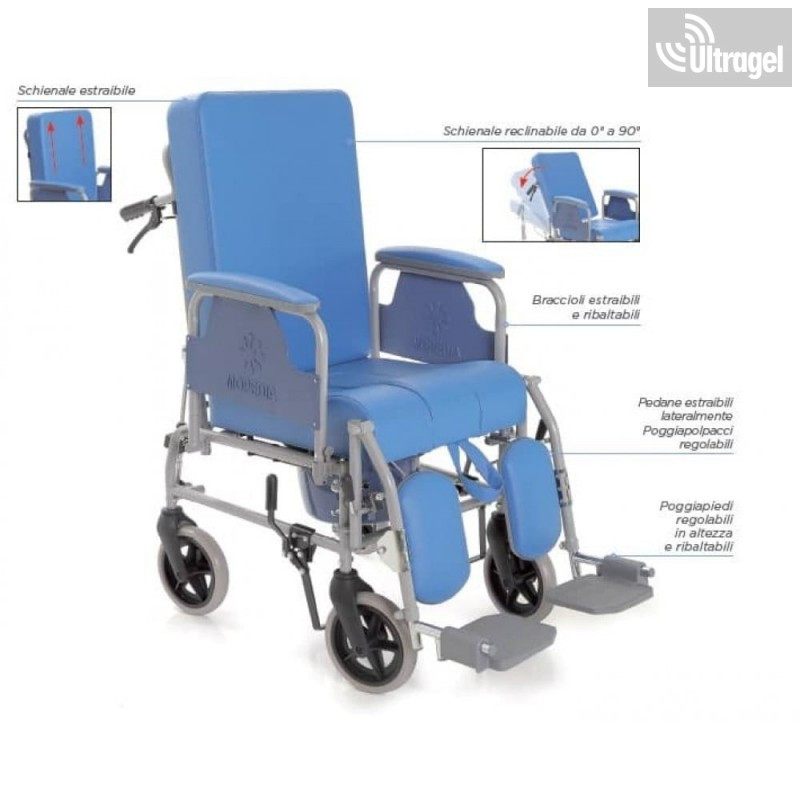 RC330 kiültető- és szoba-WC szék | 180 kg – 2